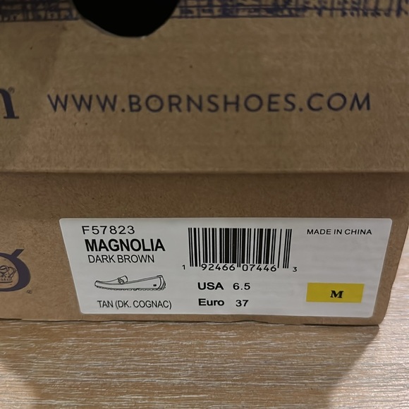 Born Magnolia Leather Loafer with Buckle Cognac Brown Size 6.5 - Picture 8 of 8